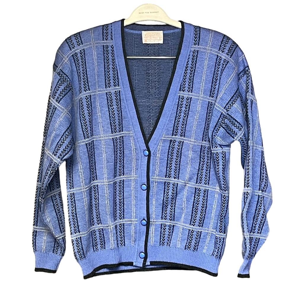Pendleton cardigan made in USA virgin wool button front plaid warm women’s large